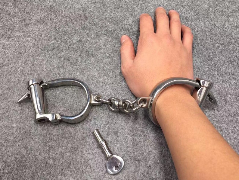 Adjustable Unisex Stainless Steel Horseshoe Handcuffs Metal Etsy