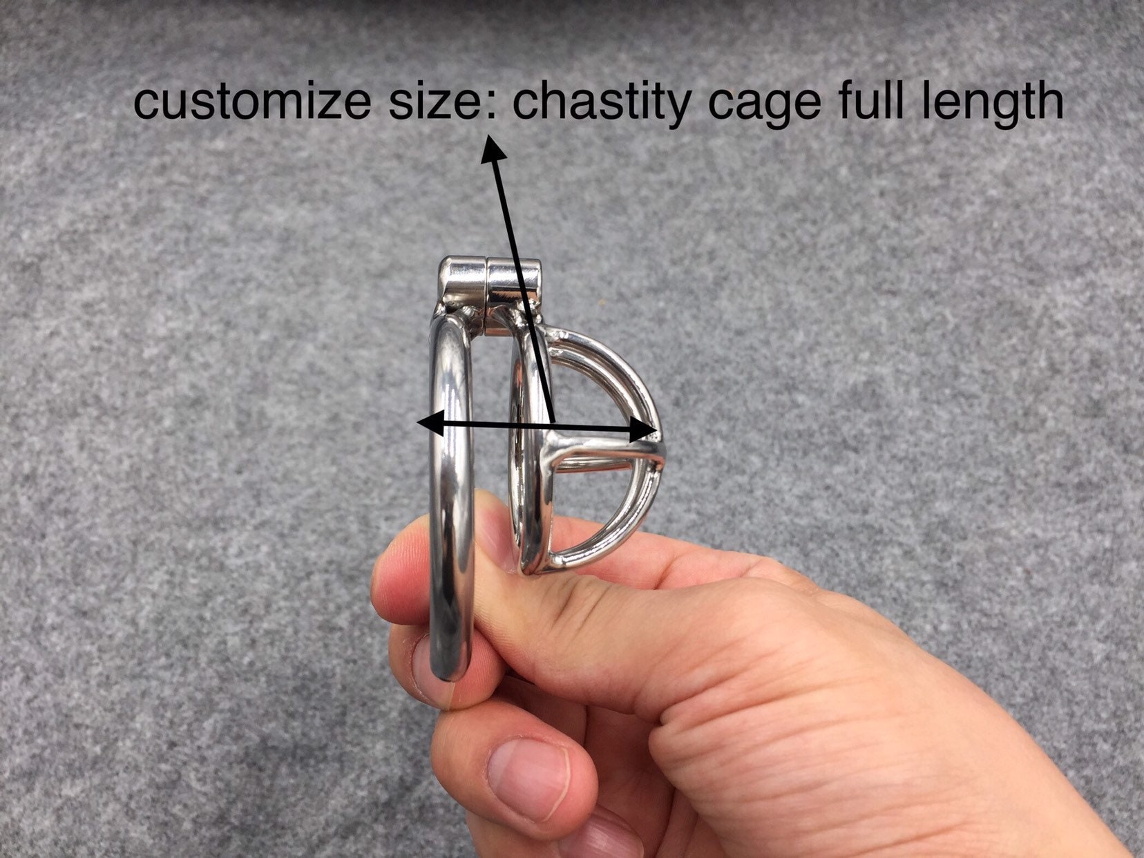 Customize Short Chastity Cage Easy To Pee Stainless Steel | Etsy
