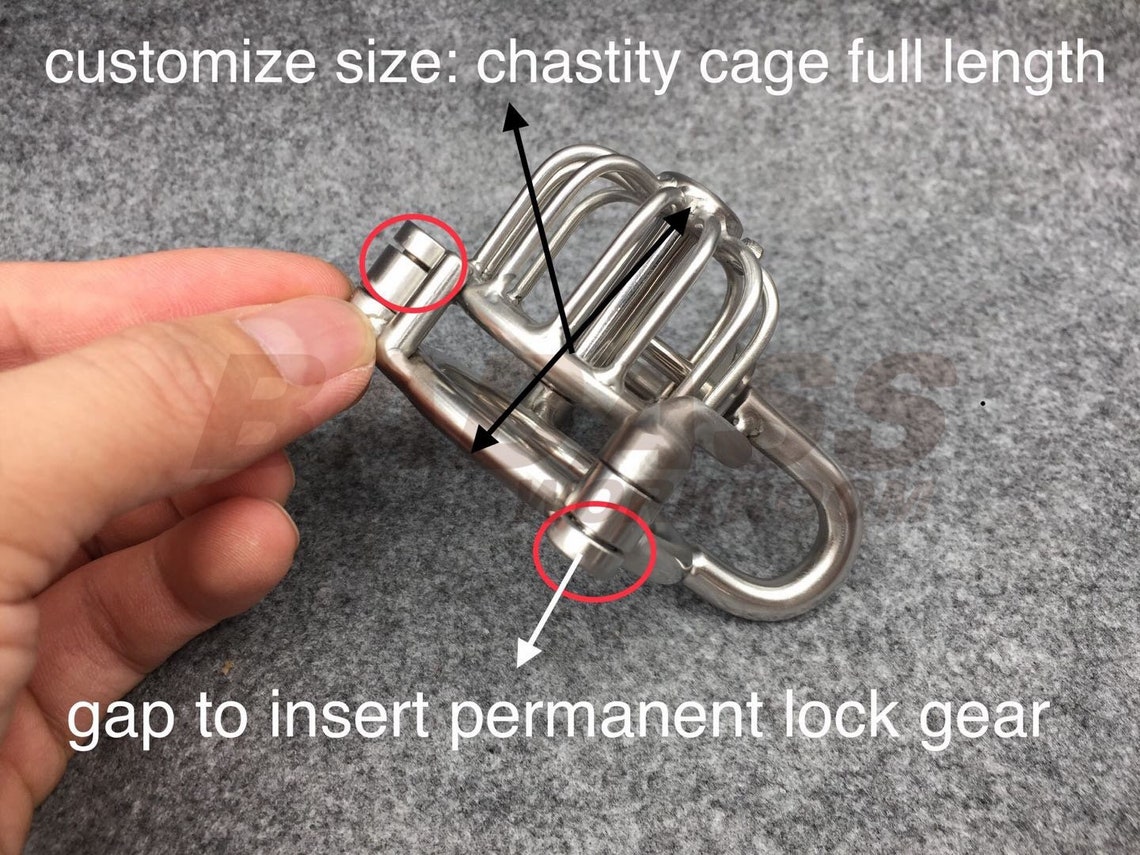 Customize Permanent Chastity Cage With PA Wand Stainless Etsy