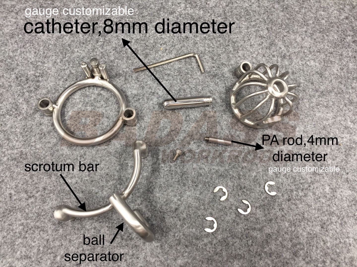 Customize Permanent Chastity Cage With PA Wand Stainless | Etsy UK