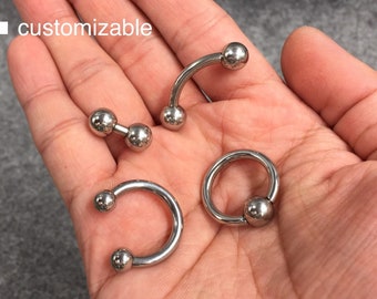 Pas chirurgisch stalen lichaamssieraden titanium piercing sieraden aan