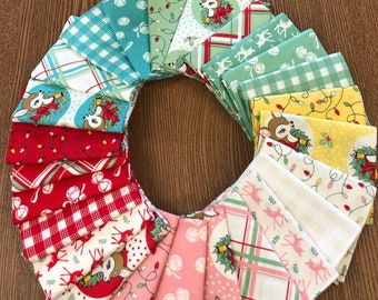Peppermint Christmas...featuring Deer Christmas by Urban Chiks for Moda Fabrics...pattern designed by Mickey Zimmer