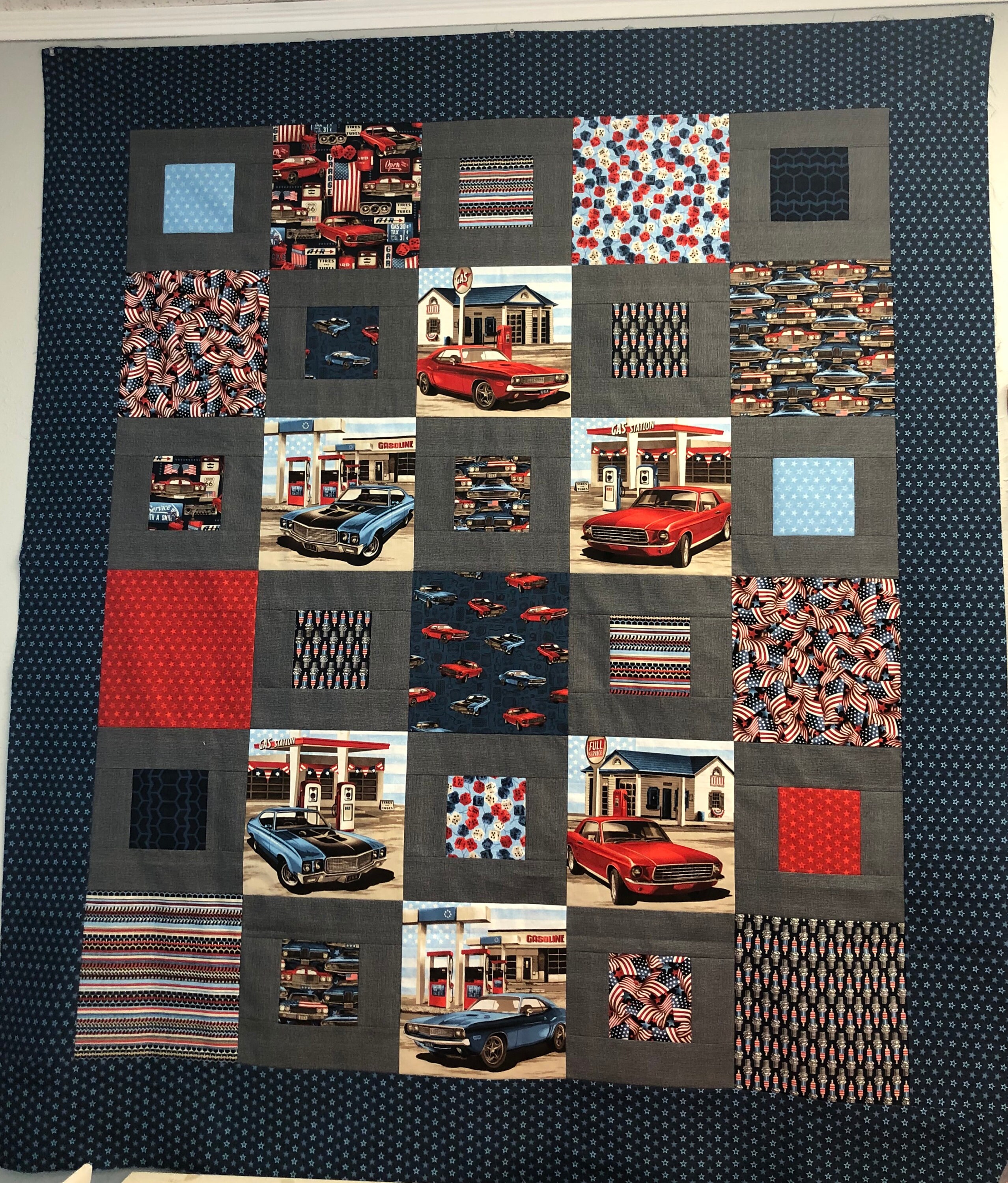 American Muscle Car Quilt Kit Etsy