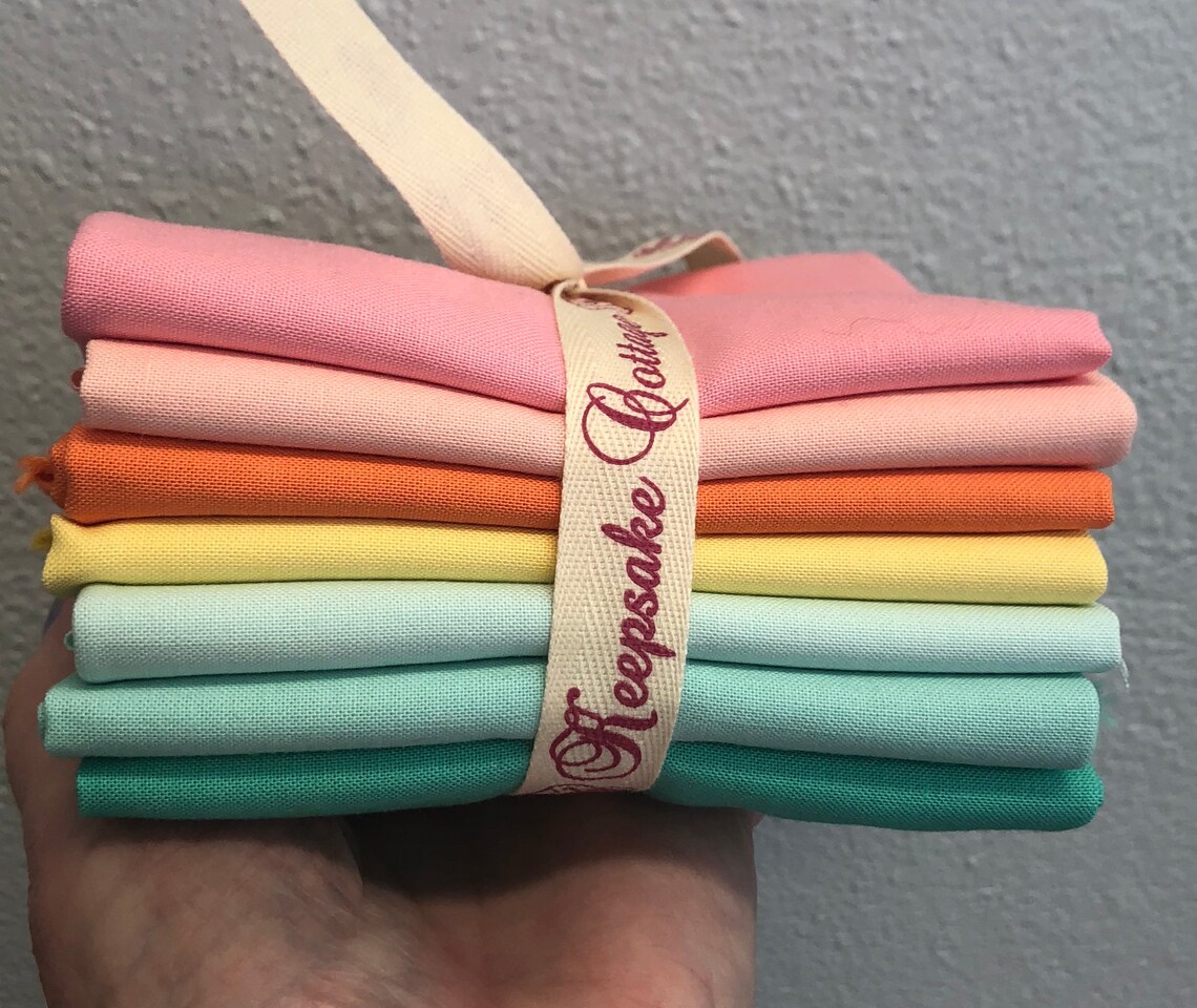 Bright Pastel Solid Fat Quarter Bundle to Coordinate with Etsy