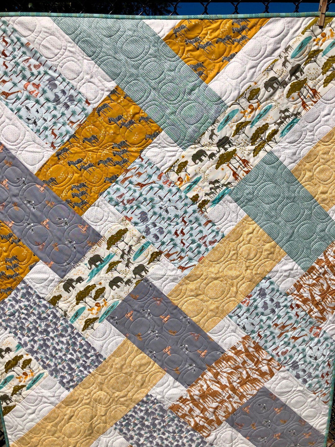 Safari Baby Quilt Kit Etsy