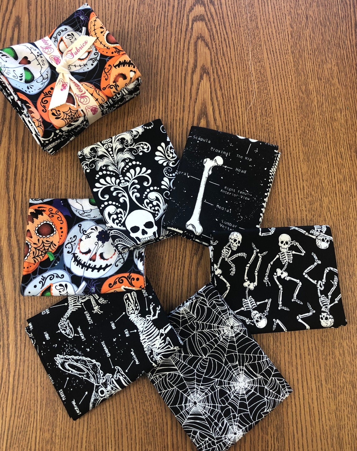 Glow in the Dark Halloween Fat Quarter Bundle Etsy