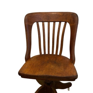 Antique H.KRUG KITCHENER 184 Oak Chair With Oak Roll Top Desk