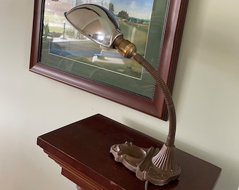 Antique Art Deco gooseneck table lamp