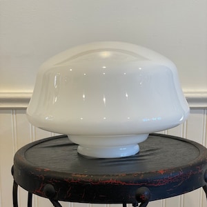Vintage Schoolhouse milk glass shade