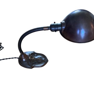 Antique gooseneck table lamp