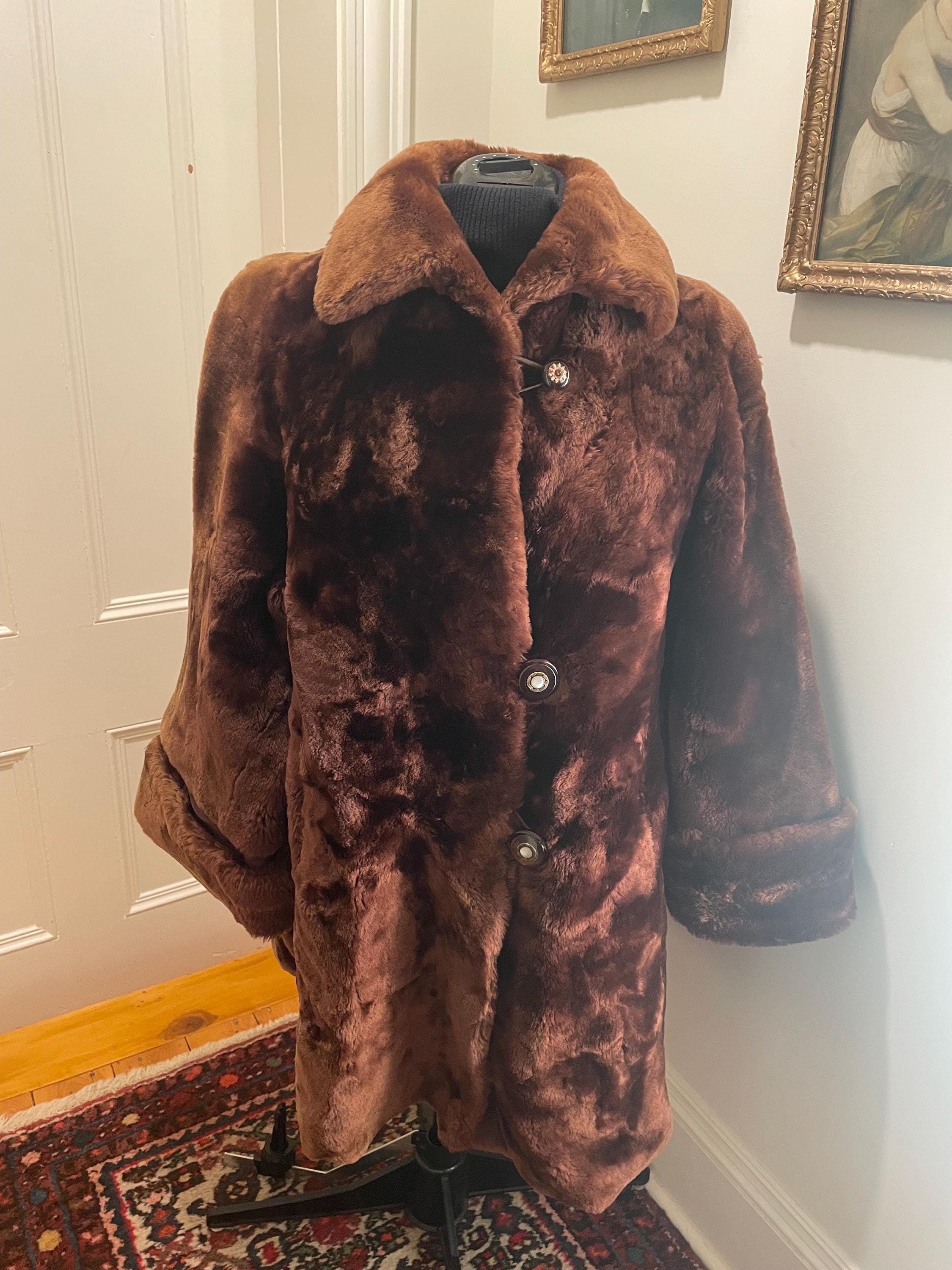 Mouton Fur Coat - Etsy Canada