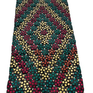 Fantastic late 19th century  penny rug  J22