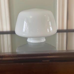 Vintage White Milk Lamp Shade - replacement light globe   #5