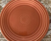 Set of three Vintage Homer Laughlin Fiestaware 9.5 quot plates Rose (Circa 1951-1959)