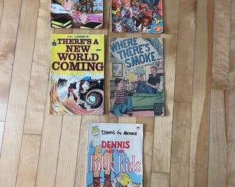 An attic find of 5 vintage moralistic comics from the 1970's in good used condition