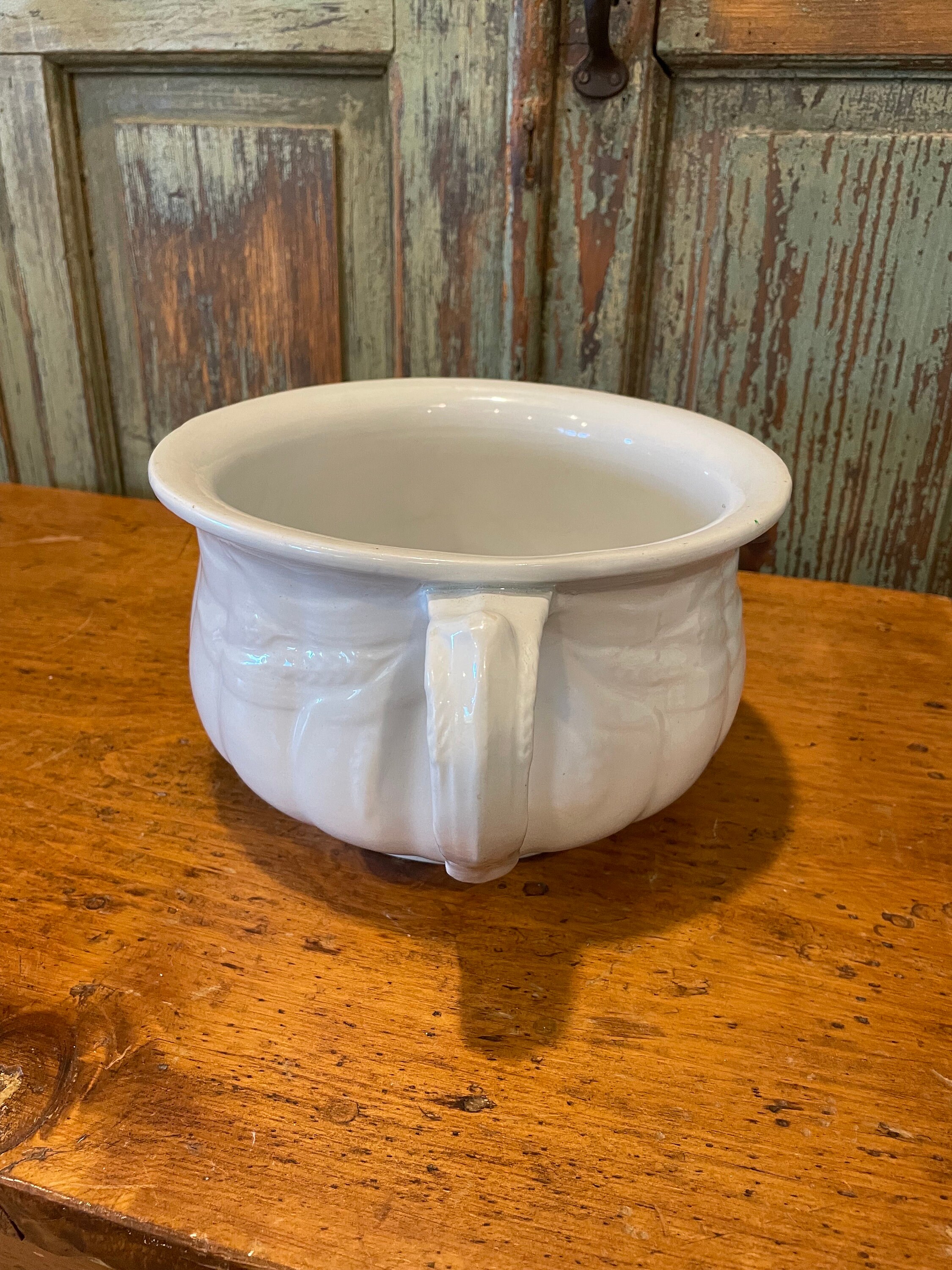 A Nice Antique Chamber Pot Signed A Nice Antique Chamber Pot Signed