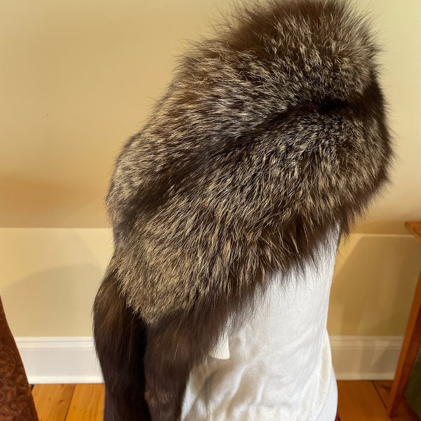 Vintage full body fox fur collar - women’s winter fur collar -