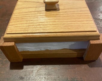 Oak handmade napkin holder
