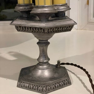Restored cast iron Antique  art deco bouillette  lamp