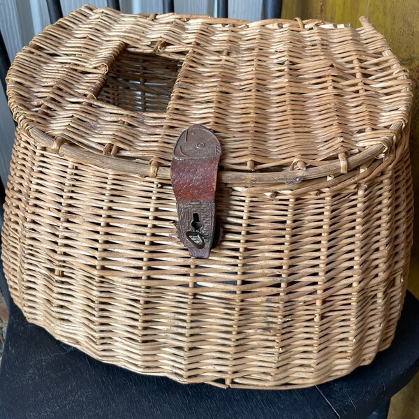 Wicker Fishing Creel Etsy