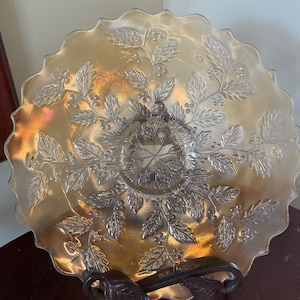 Carnival Glass plate Holly by Fenton
