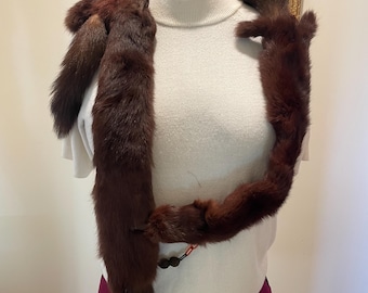 Vintage/antique mink fur collar - women’s winter fur collar, shawl or scarf