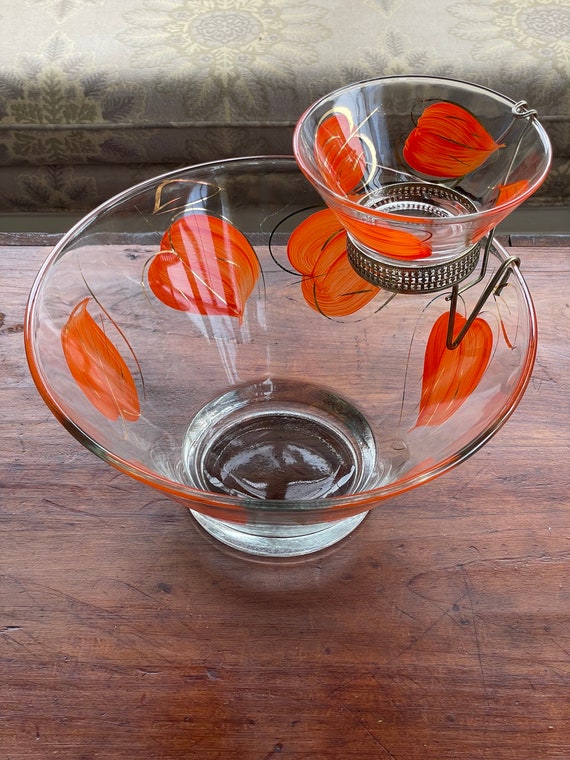 【ヴィンテージ】Anchor hocking オレンジ柄　瓶　USA ヴィンテージ】 Anchor hocking オレンジ柄 瓶 USA ヴィンテージ