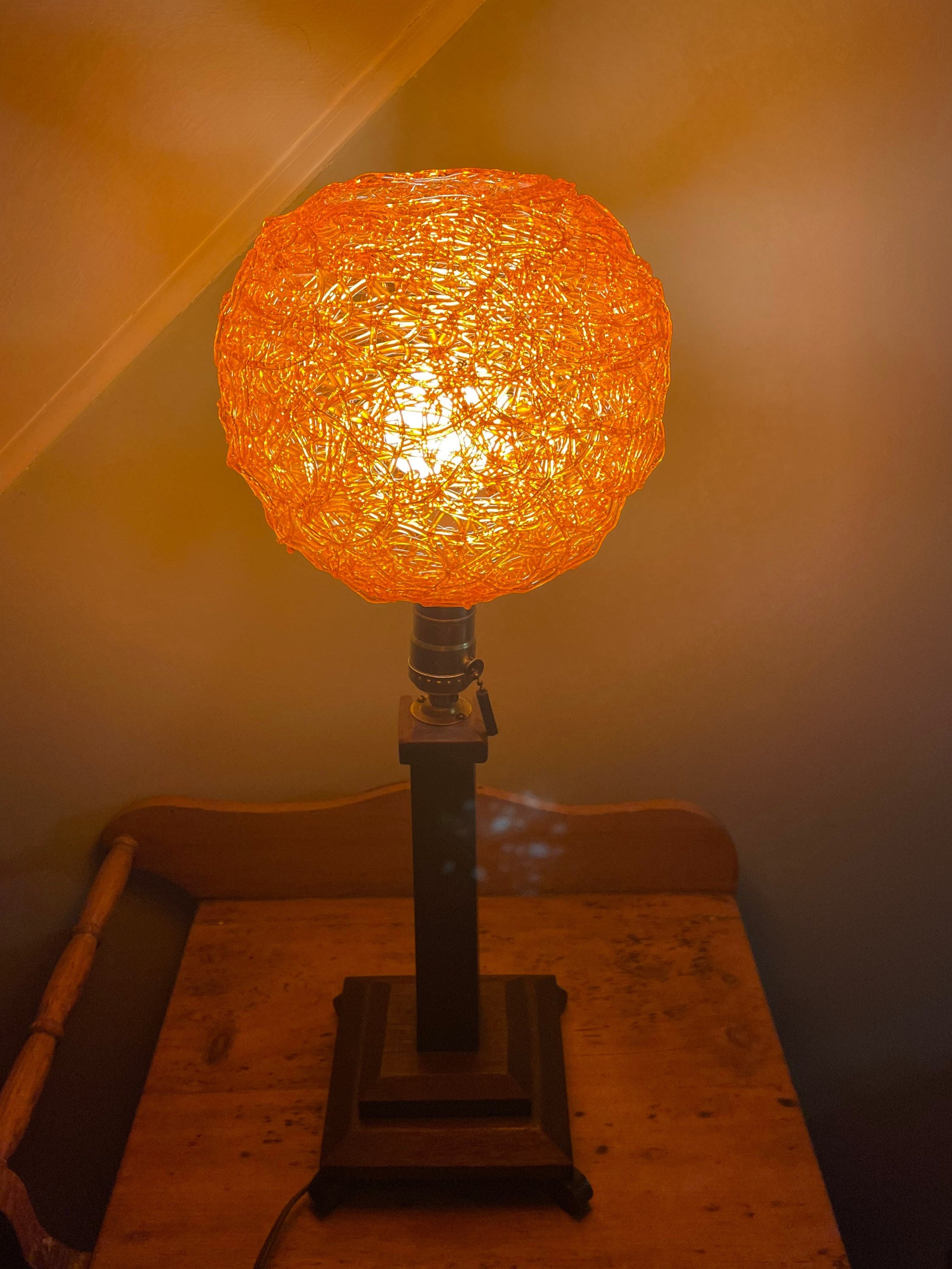 Lucite spaghetti store lamp