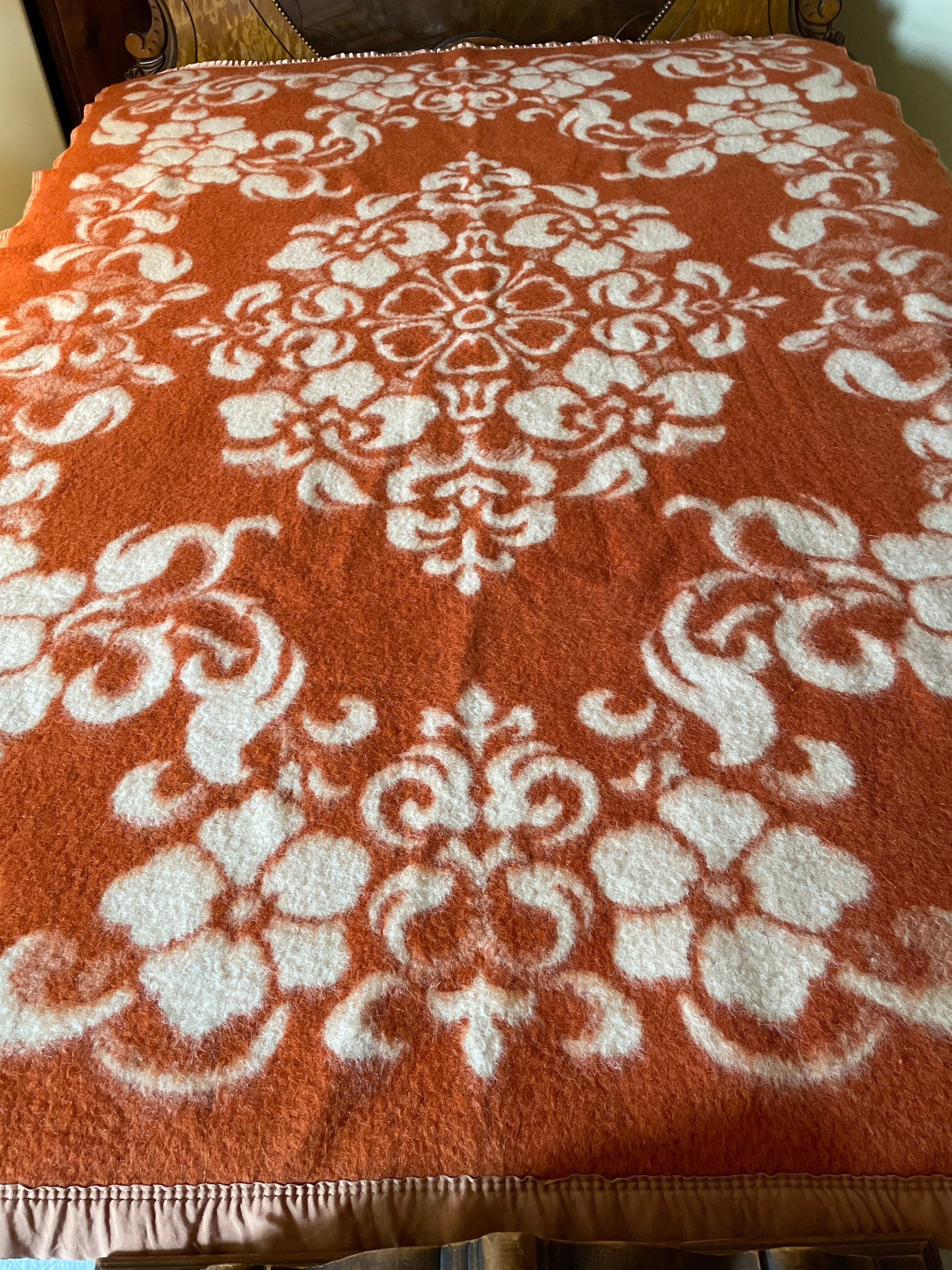 Pure Wool Blanket Reversible Snow Mountain Made for Kmart Etsy