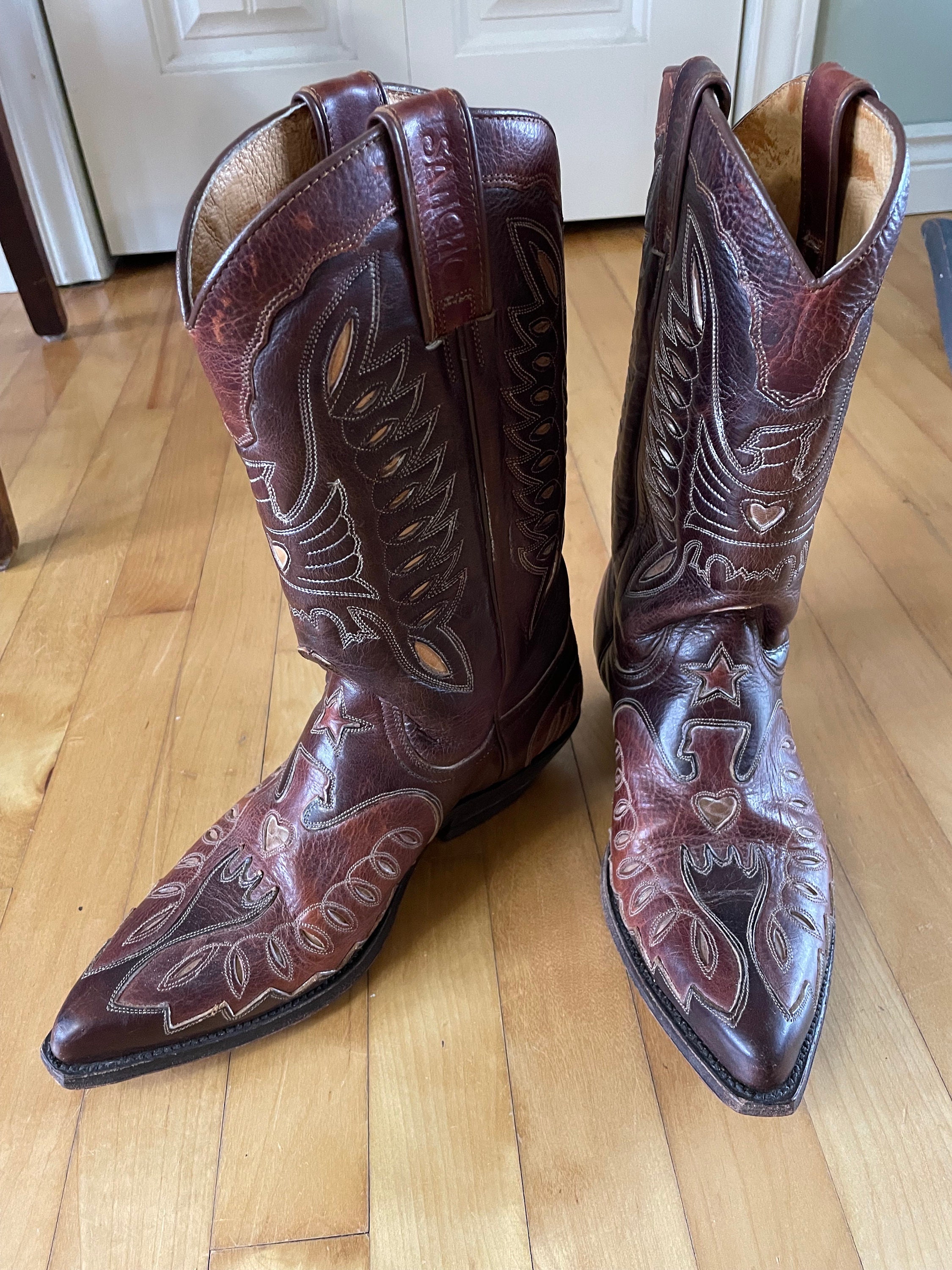 Vintage Ladies Sancho Beautifully Stitched Western Boots