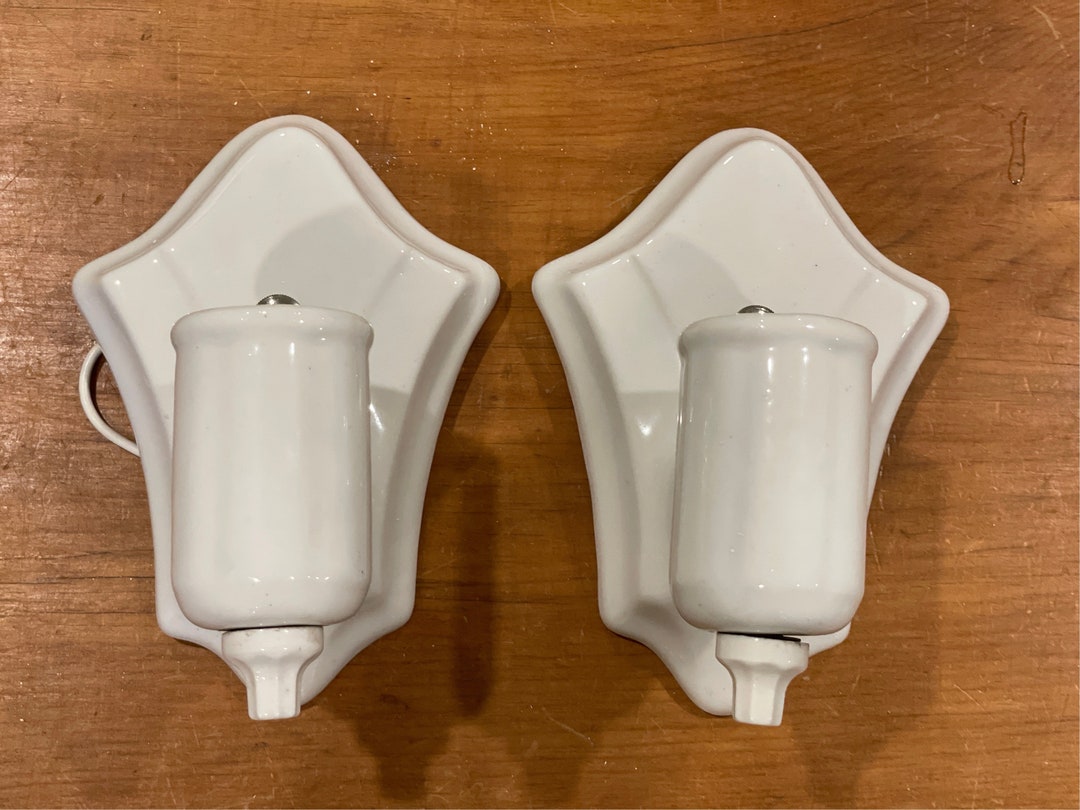 Art Deco Porcelain Wall Sconces 1930s Etsy
