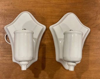 Art Deco porcelain wall sconces 1930s