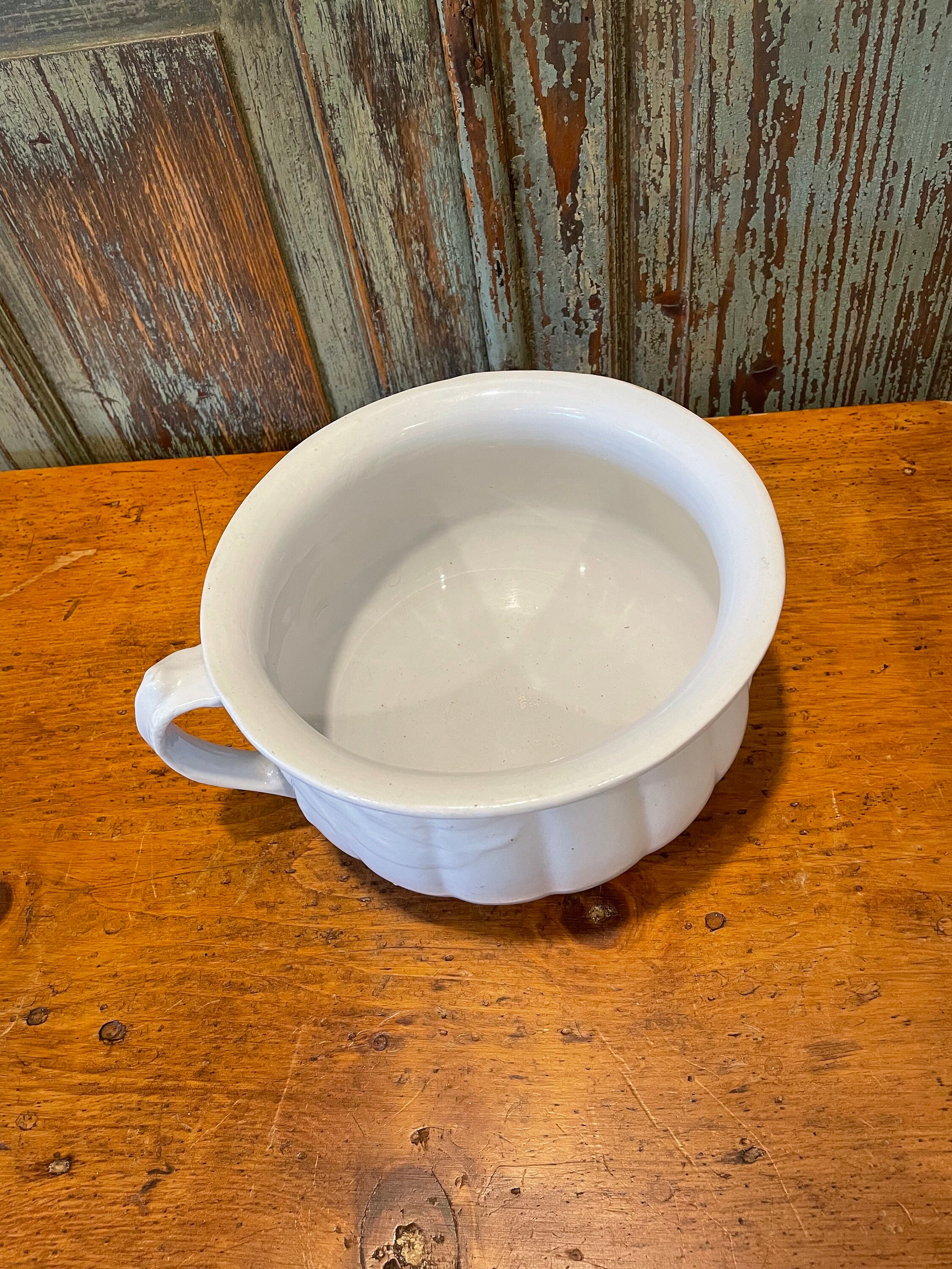 A Nice Antique Chamber Pot Signed A Nice Antique Chamber Pot Signed