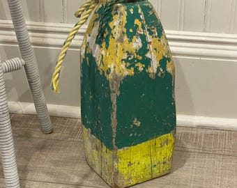 Vintage hand carved wooden PEI  lobster buoy   #1