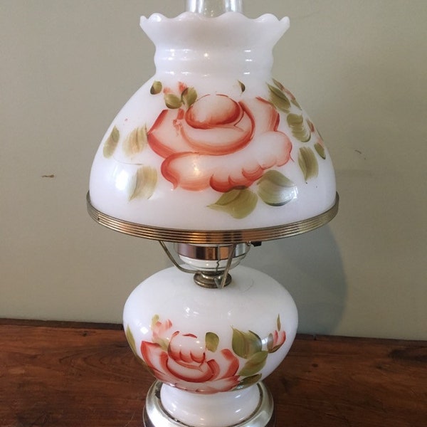 Milk Glass Lamp Etsy