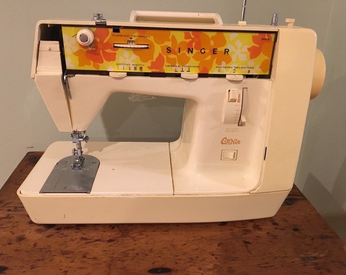 1970s Retro Vintage Genie Singer Portable Zig Zag Sewing Machine Model 353 Etsy