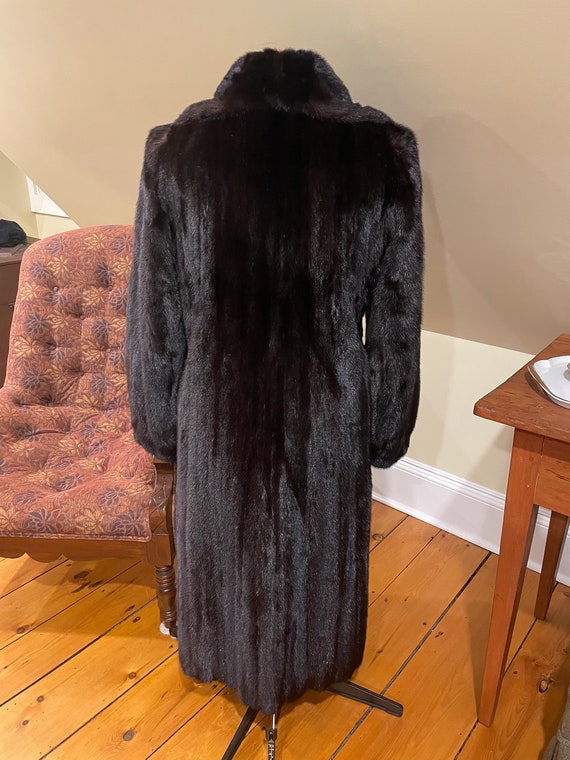 Beautiful full length female black mink fur coat … - image 3