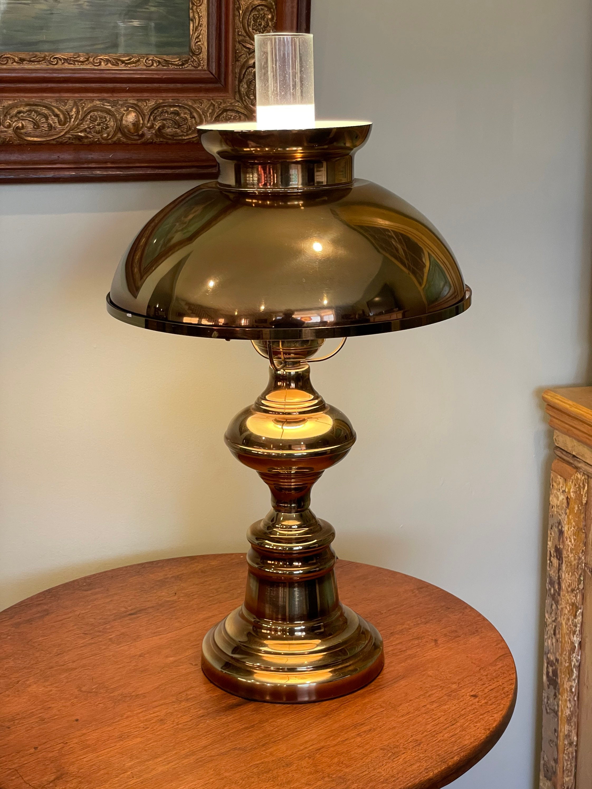 Reserved for TB Mid Century Brass Student Lamp Desk Lamp Etsy