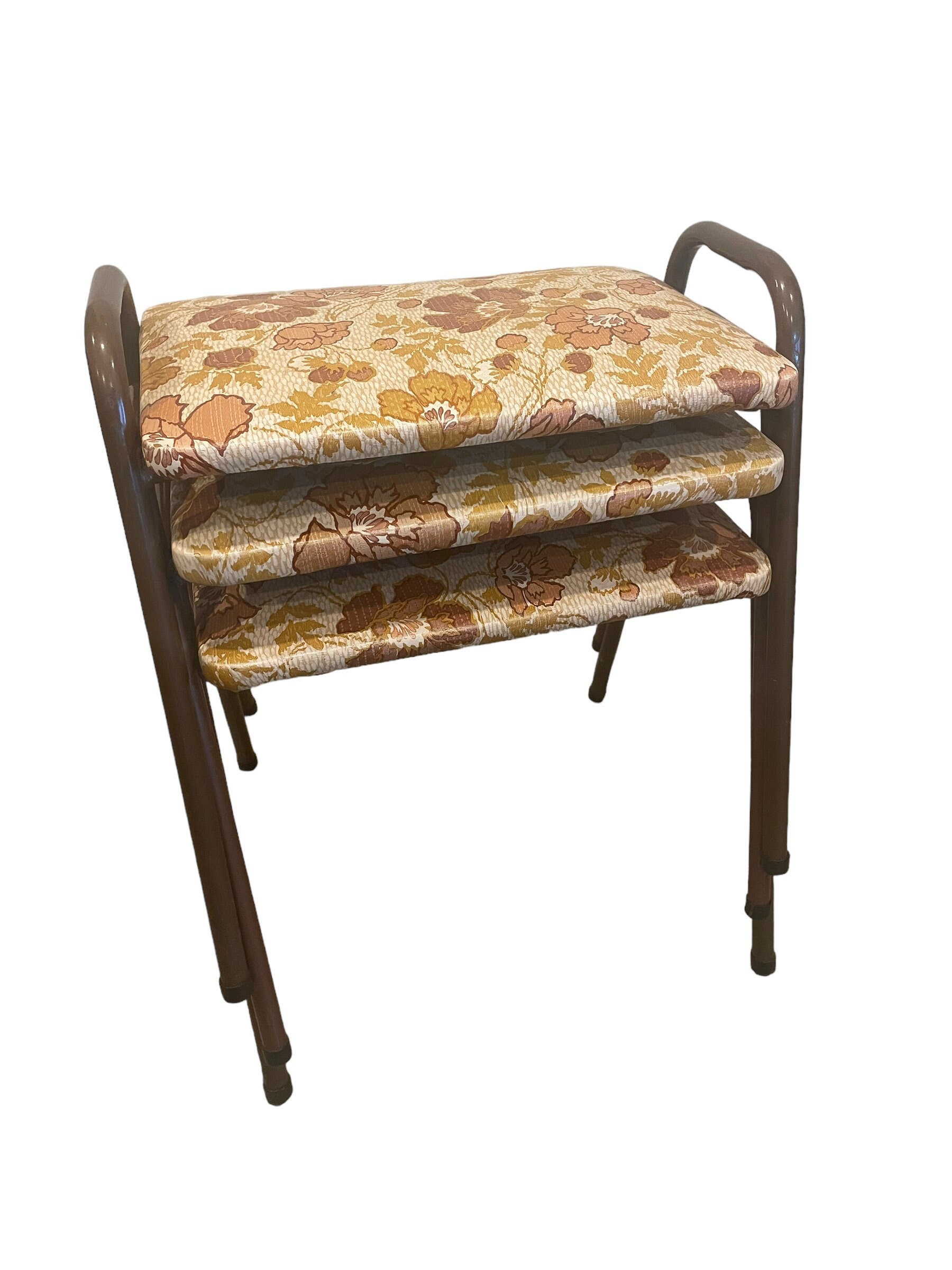 Stacking Stools, Vintage, Mid Century Modern Retro Vinyl Chair - Etsy