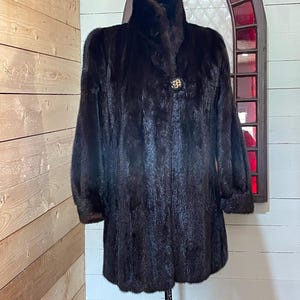 Stunning black mink fur coat made in Canada - Sola   #2