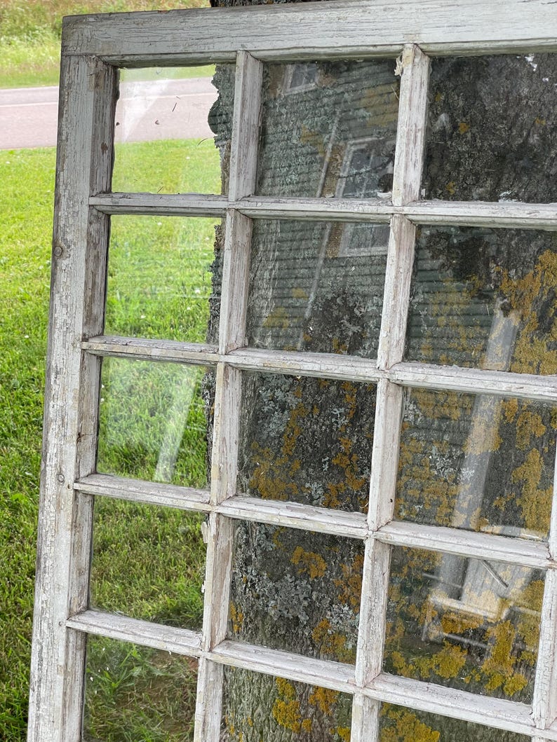 Wow! Rare Architectural Salvage ~ 32 Pane Rectangular Antique Window ...
