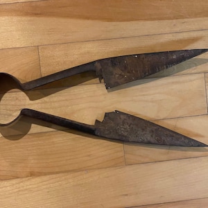 A nice rustic and rusty attic find of a pair of signed Ward sheep shears.