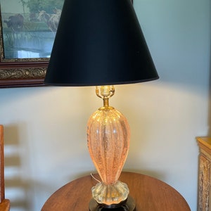 Stunning made in Italy 1950s venetian murano glass table lamp