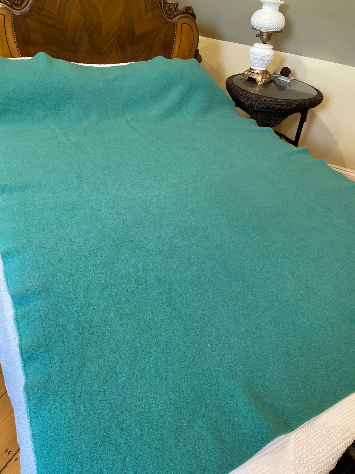 Emerald Green Wool Blanket Etsy