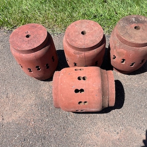 Four antique wagon wheel hubs from early 1900s - never used!