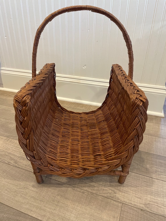 Wicker basket to hold magazines, , kindling, towels, books