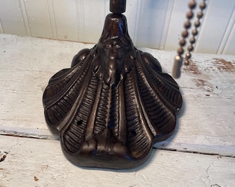 1920s banker's lamp with cast iron art nouveau base - RB Co.