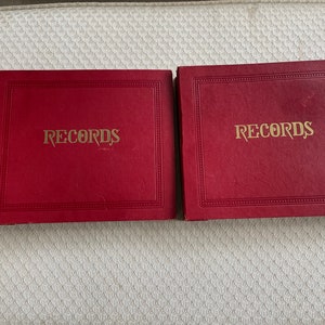 Two 1950s Decca Record albums of 45 records