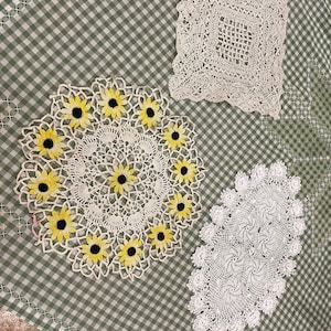 Crocheted doilies
