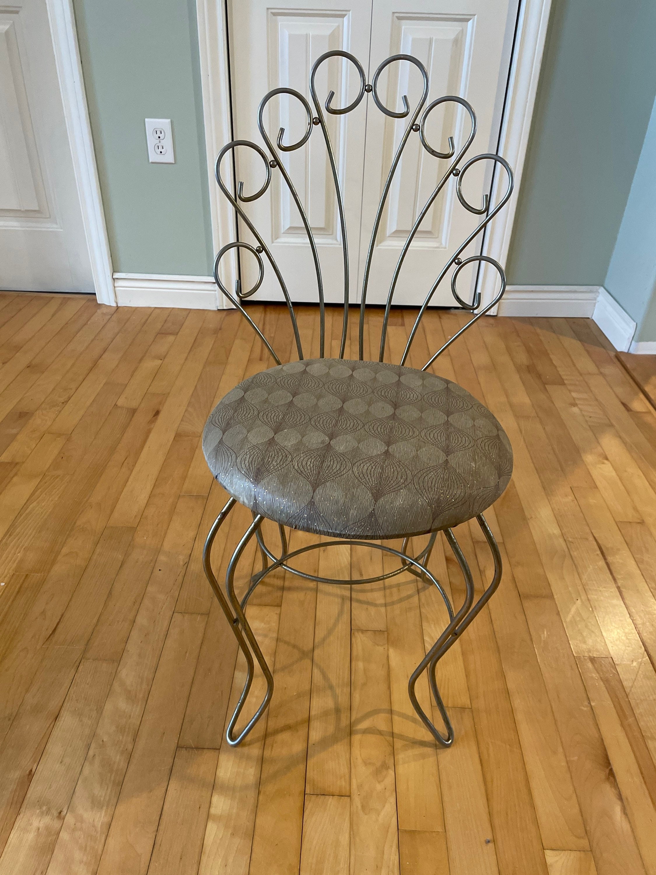 All Original Retro Vanity Chair Gold Metal Vanity Chair Dates